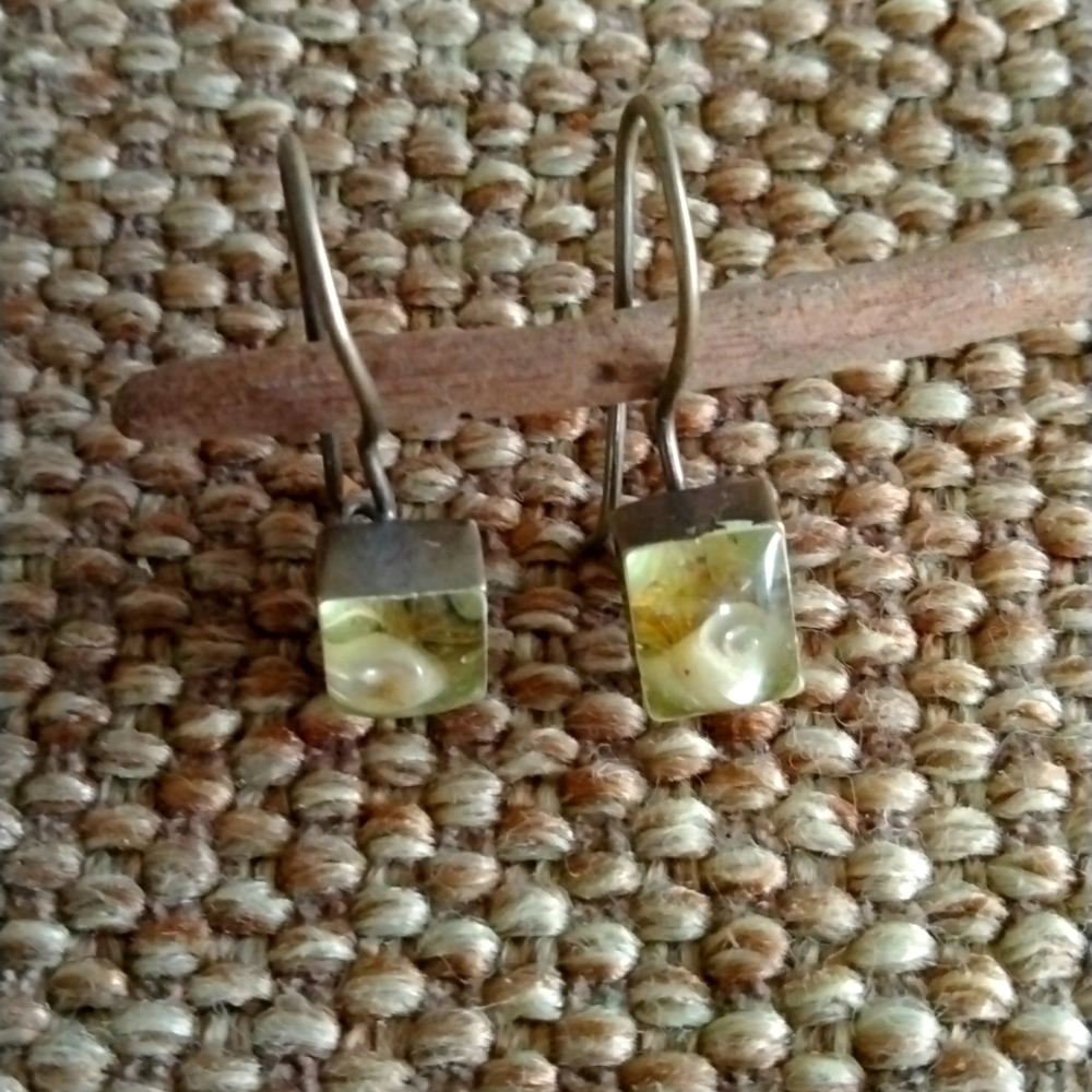 Mosaic drop earrings